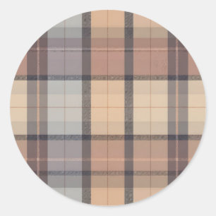 Kariert Runder Aufkleber