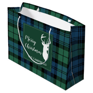 Kariert Rustikale Campbell Tartan Große Geschenktüte