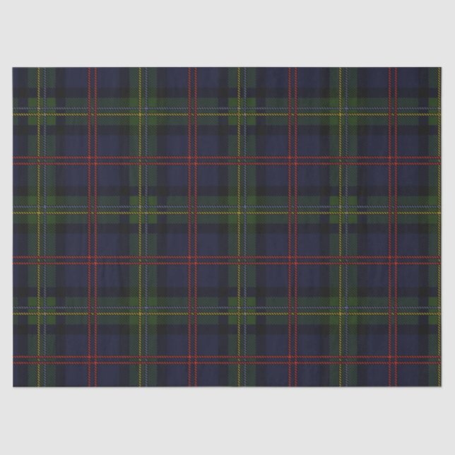 Kariert Rustikale Klassik Elegante Tartan Seidenpapier (Vorderseite)