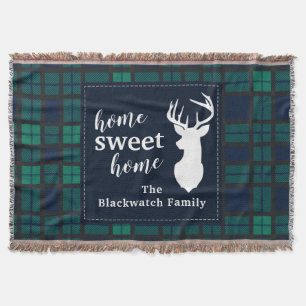 Kariert Rustikaler Tartan Clan Blackwatch Tartan Decke