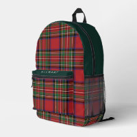 Kariert Rustikales Rot und Grüner Stewart Tartan