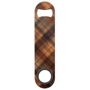 Kariert schottischer Tartan-Orange-Klassiker Speed Flaschenöffner