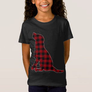 Kariert Schwarz-Schwarz-Lab-Lab-Lover passt zur Fa T-Shirt