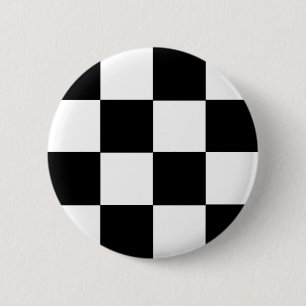 Kariert Schwarz & Weiß Button