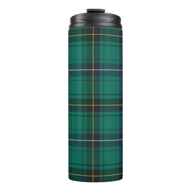 Kariert Scottish Clan Henderson Green Black Karo Thermosbecher (Vorderseite)