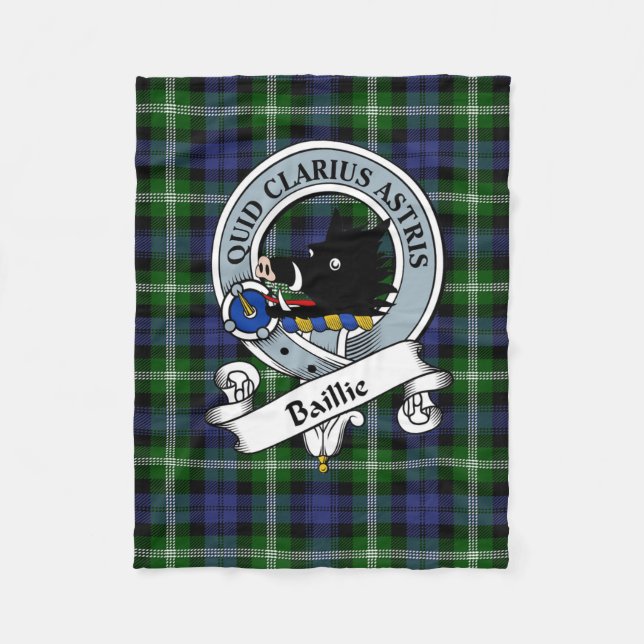 Kariert Sherpa Blanket Baillie Classic Clan Scotti Fleecedecke (Vorderseite)