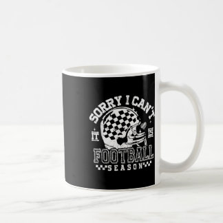 Kariert Sorry, ich kann nicht, es ist Football-Sai Kaffeetasse