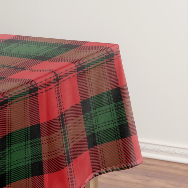 Kariert Tartan Clan Kerr Red Green Checked Tischdecke (Beispiel)