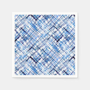 kariert, tartan, kariert, klassisch, blau, weiß serviette