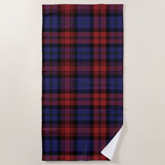 Kariert Tartan Rustic Clan MacLachlan Karo Strandtuch (Vorderseite)