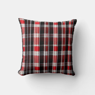 Kariert Trendy Abstrakt Red Black Collection Kissen