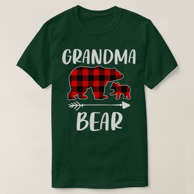 Karierte Bärenreife Familienoutfit, lustiges Oma  T-Shirt (Design vorne)