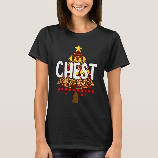 Karierte Brust Nüsse Kastanien Matching Paare Chri T-Shirt (Vorderseite)