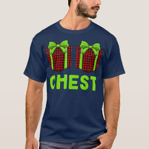 Karierte Brust Nüsse Kastanien Matching Paare Chri T-Shirt