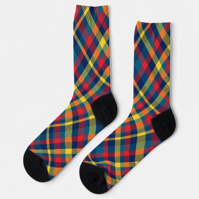 Karierte Crew Socken für Ihre Crew (Linkes Detail)