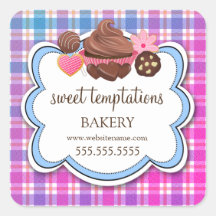 Karierte Cupcake Cake Pops Cookie Packung