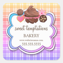 Karierte Cupcake Cake Pops Cookie Packung
