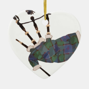 karierte Dudelsäcke Keramikornament