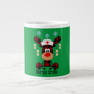 Karierte Elchenkrankheit Crew Funny Nurses Kaffee Jumbo-Tasse