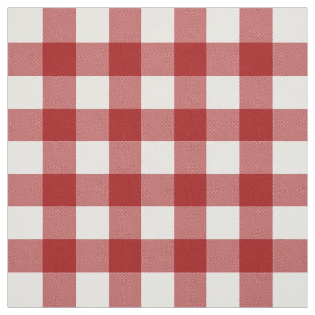 Karierte Farbwahl in Rot und Weiß Stoff (Muster)
