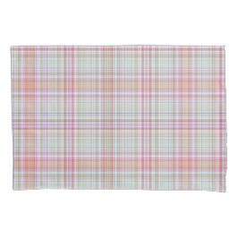 Karierte geometrische Formen von Rosa und Grün Kissenbezug