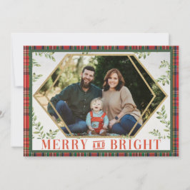 Karierte geometrische Weihnachtskarte Einladung