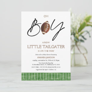 Karierte Green Football Baby Dusche Einladung