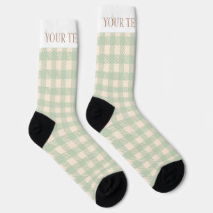 karierte grüne Gingham Gingham Socken
