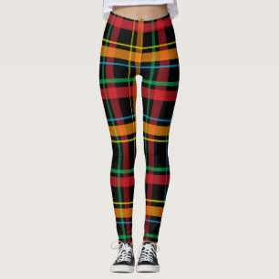 Karierte, helle Leggings