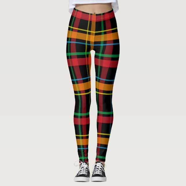 Karierte, helle Leggings (Vorderseite)