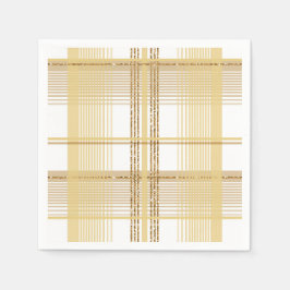 Karierte Hochzeit mit Goldkarton Serviette