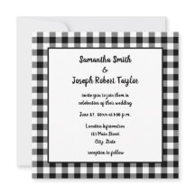 Karierte Hochzeit von Black and White Gingham