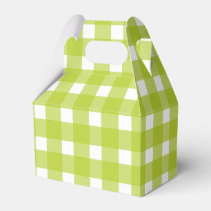 Karierte Hochzeitsfeier von Green und White Gingha Geschenkschachtel