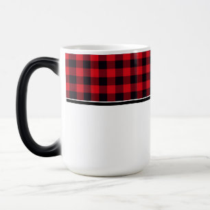 Karierte Kaffee-Tasse Verwandlungstasse