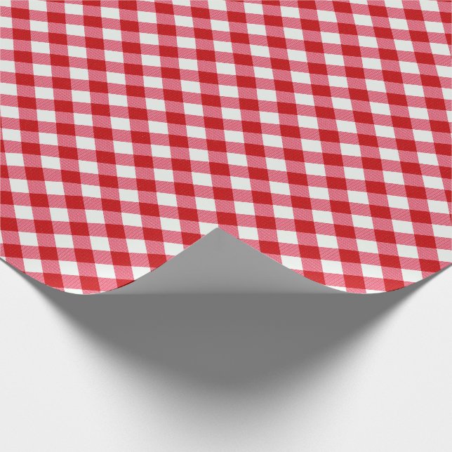 karierte karierte karierte, rote Farbe Geschenkpapier (Ecke)