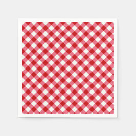 karierte karierte karierte, rote Farbe Serviette