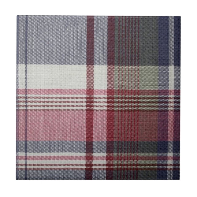 Karierte Keramik Fliese (Vorderseite)