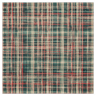 karierte klassische grüne rote Beige des checkered Stoff
