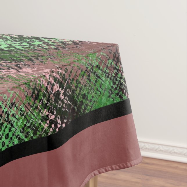 Karierte Länderübersicht Design Tücher grün/rosa 1 Tischdecke (Beispiel)