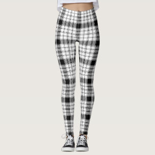 karierte Leggings braun und weiß Leggings