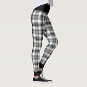 Karierte Leggings Schwarz/Weiß