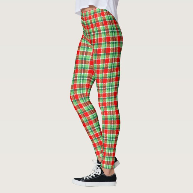 Karierte Leggings zu Weihnachten (Links)