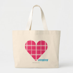 Karierte Magenta 2 Jumbo Stoffbeutel