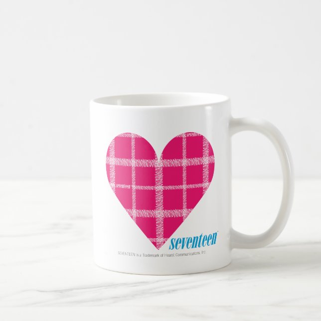 Karierte Magenta 2 Kaffeetasse (Rechts)