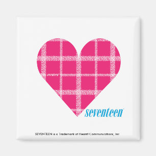 Karierte Magenta 2 Magnet