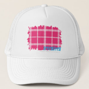 Karierte Magenta 4 Truckerkappe