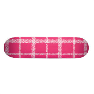 Karierte Magenta Skateboard