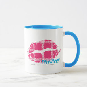Karierte Magenta Tasse