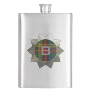 Karierte Monogramm-Flasche Clan-Buchanans Flachmann