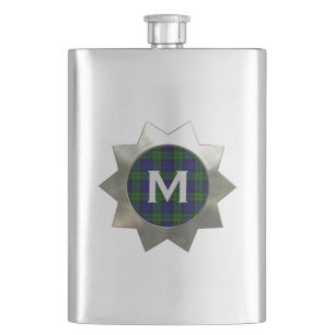 Karierte Monogramm-Flasche Flachmann